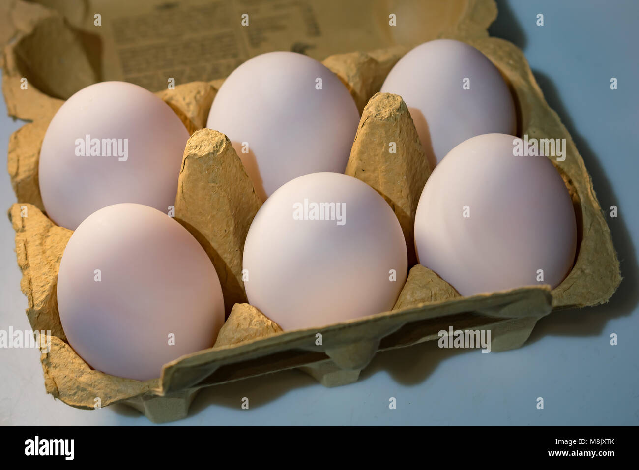 6 duck eggs Stock Photo Alamy