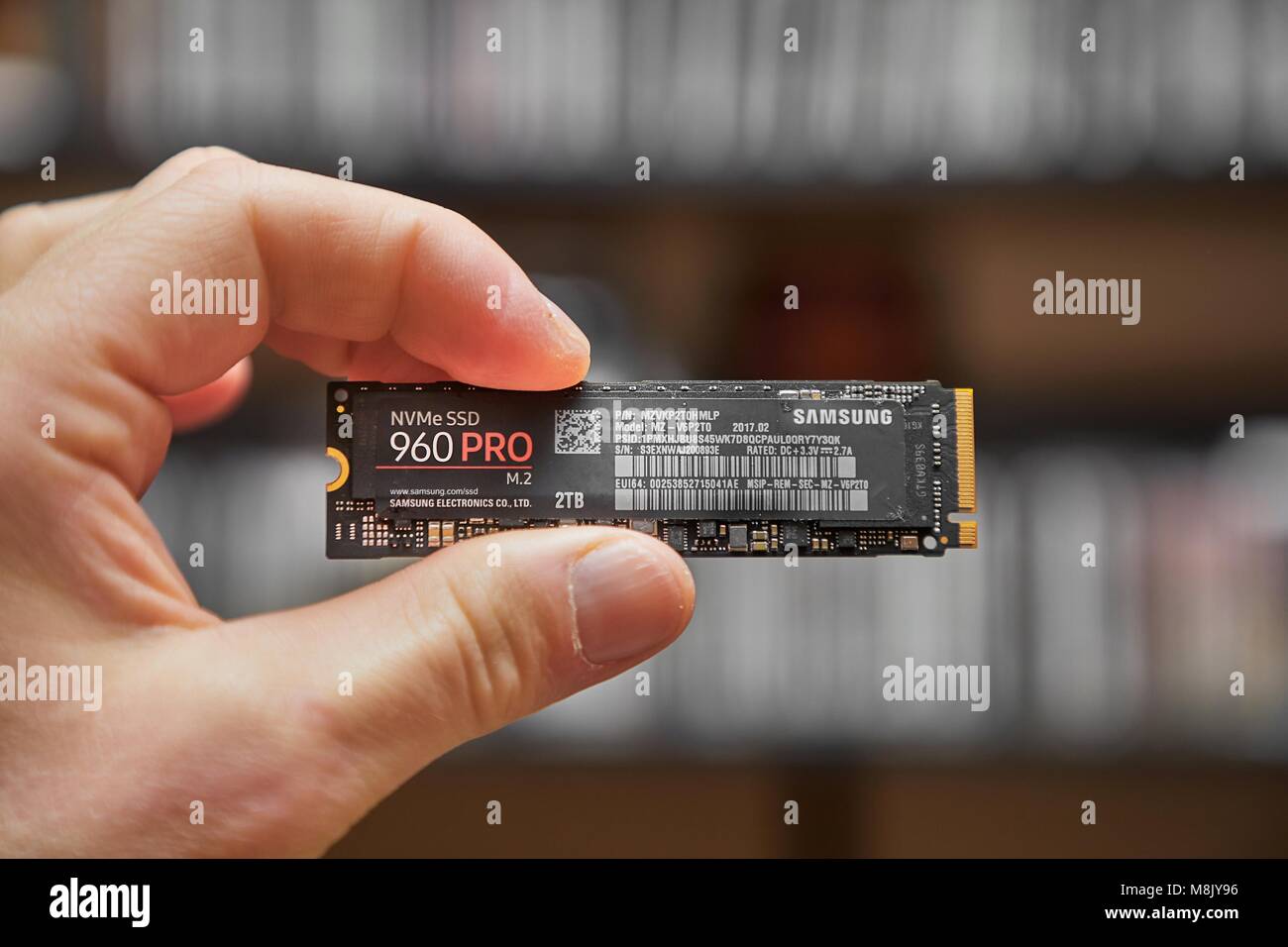 Circuit Board of an SSD held in hand Stock Photo - Alamy