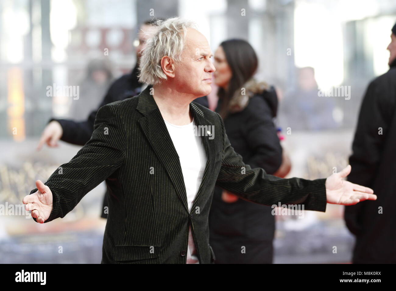 Berlin, Germany. 18th Mar, 2018. Berlin: The world premiere of 'Jim Knopf and Luke the locomotive driver' in front of the Sony Center on Potsdamer Platz. The photo shows the actor Uwe Ochsenknecht on the red carpet. Credit: Simone Kuhlmey/Pacific Press/Alamy Live News Stock Photo