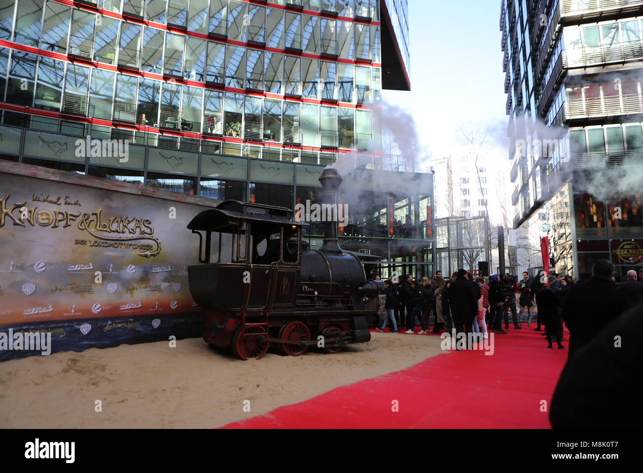 Berlin, Germany. 18th Mar, 2018. Berlin: The world premiere of 'Jim Knopf and Luke the locomotive driver' in front of the Sony Center on Potsdamer Platz. The photo shows the actor on the red carpet. Credit: Simone Kuhlmey/Pacific Press/Alamy Live News Stock Photo