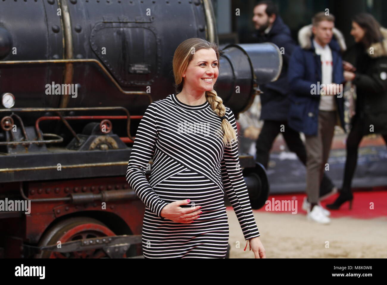 Berlin, Germany. 18th Mar, 2018. Berlin: The world premiere of 'Jim Knopf and Luke the locomotive driver' in front of the Sony Center on Potsdamer Platz. Credit: Simone Kuhlmey/Pacific Press/Alamy Live News Stock Photo
