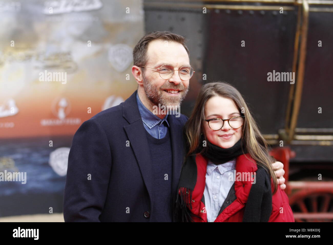Berlin, Germany. 18th Mar, 2018. Berlin: The world premiere of 'Jim Knopf and Luke the locomotive driver' in front of the Sony Center on Potsdamer Platz. Credit: Simone Kuhlmey/Pacific Press/Alamy Live News Stock Photo