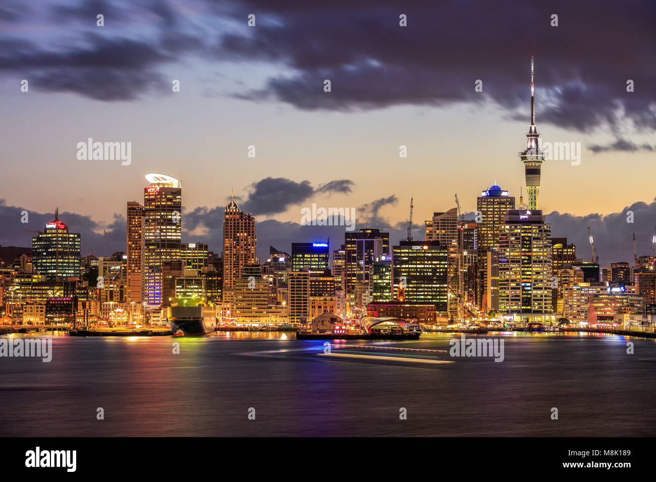 The view of Auckland City from Davenport, New Zealand. Stock Photo