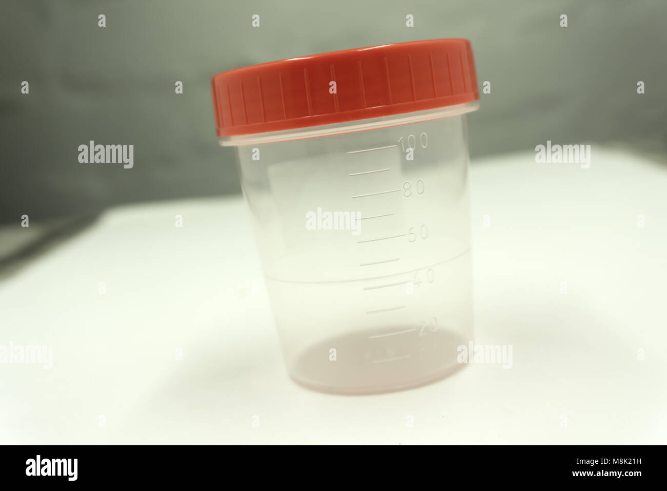 Medical containers medicine objects plastic protective red Stock Photo
