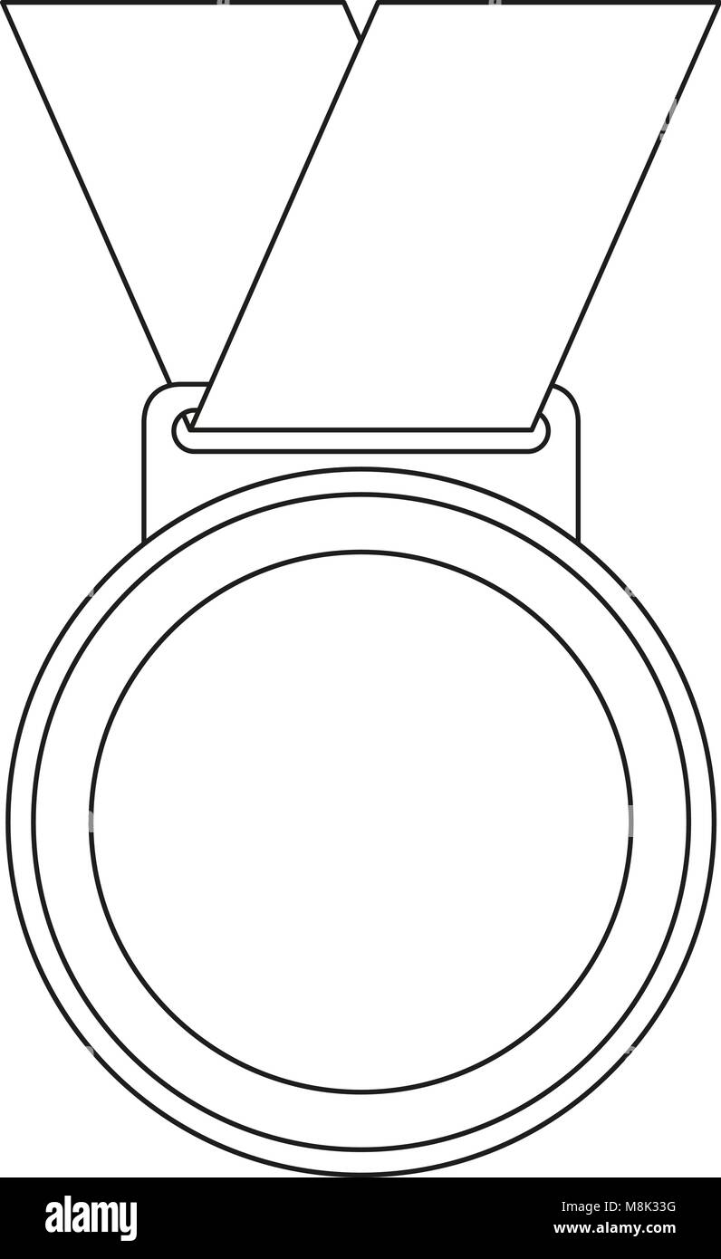 Line art black and white winner medal icon Stock Vector Image & Art - Alamy