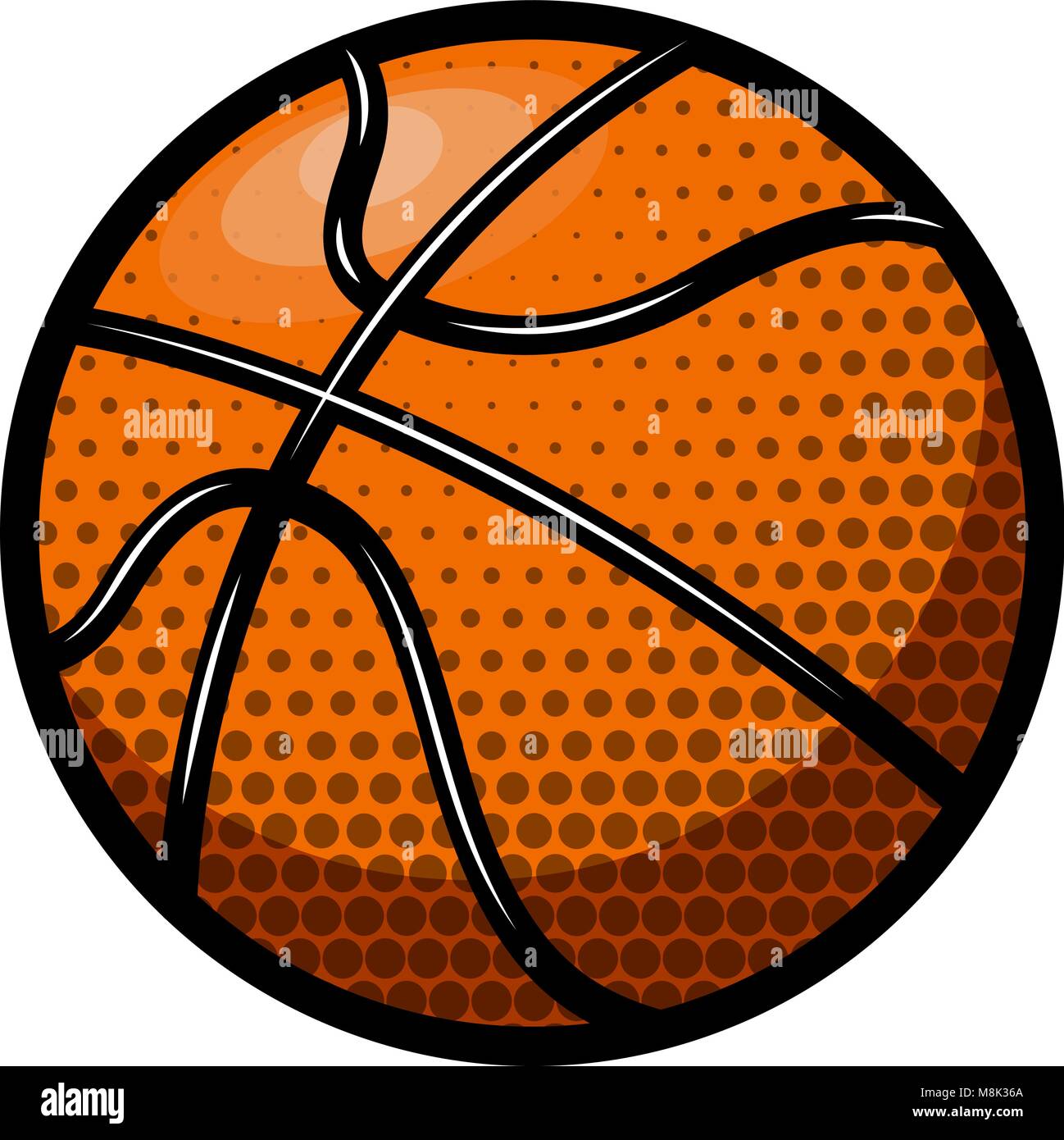 Basketball ball illustration isolated on white background. Design element  for logo, label, emblem, sign. Vector illustration Stock Vector Image & Art  - Alamy