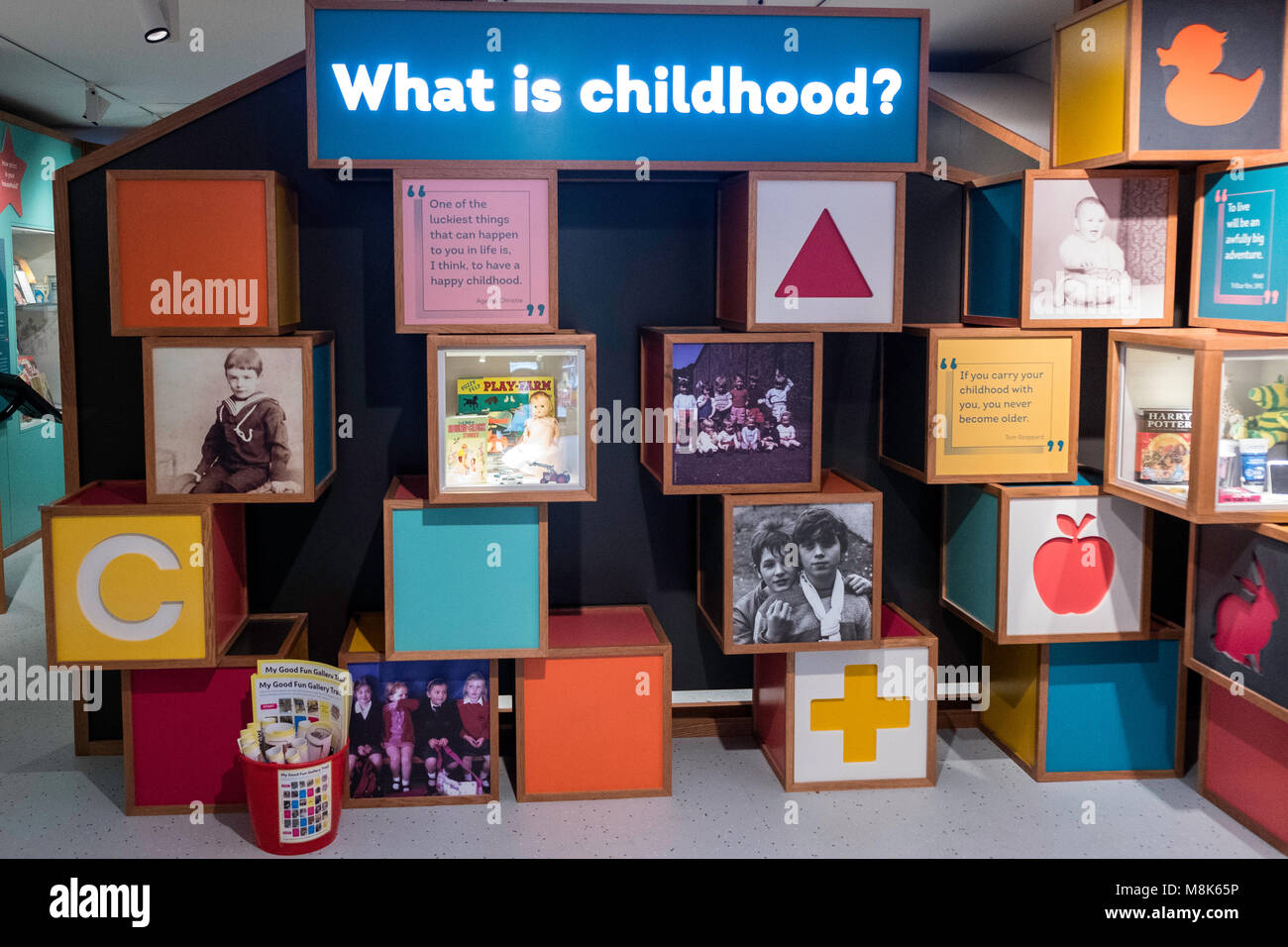 Display inside refurbished Museum of Childhood on the Royal Mile in Edinburgh Old Town, Scotland, United Kingdom Stock Photo