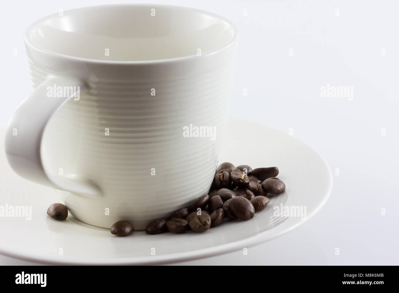 cup of coffee with coffee beans isolate on white background Stock Photo ...