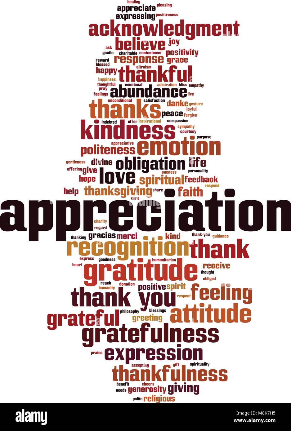 Appreciation word cloud concept. Vector illustration Stock Vector Image