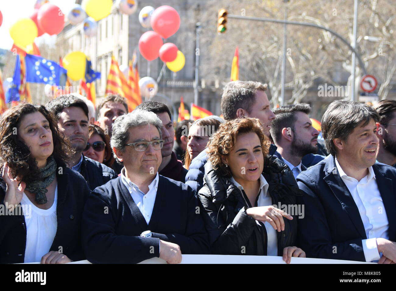 Barcelona Cataluña España manifestación Stock Photo