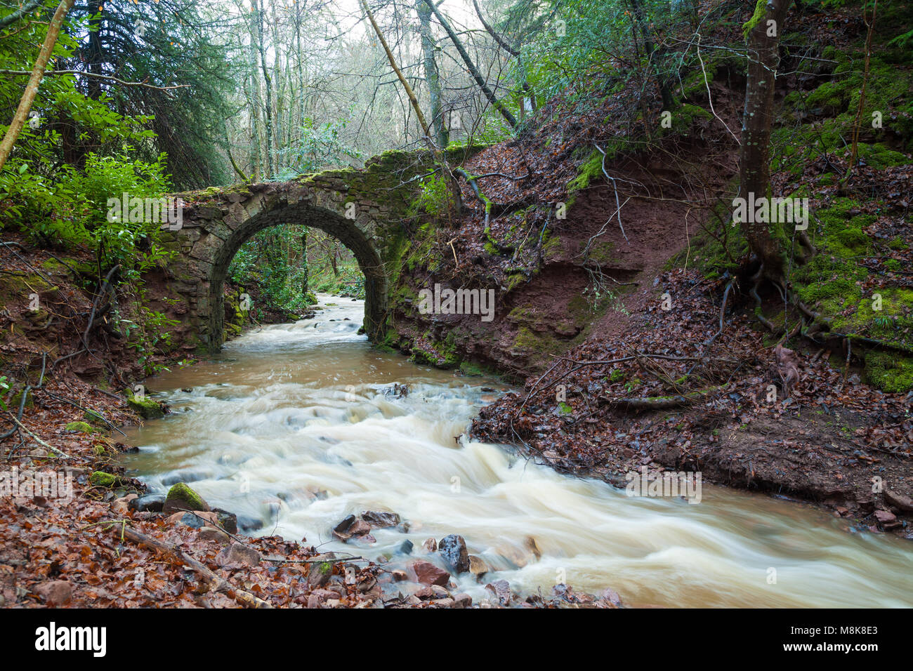 An old arched bridge near Yester Castle Gifford Haddington Scotland