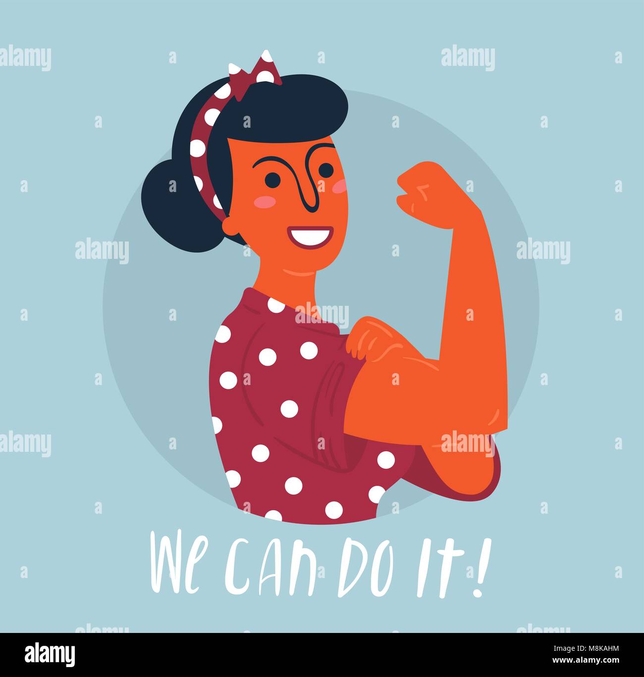 We can do it poster. Woman rights, empowerment Stock Vector