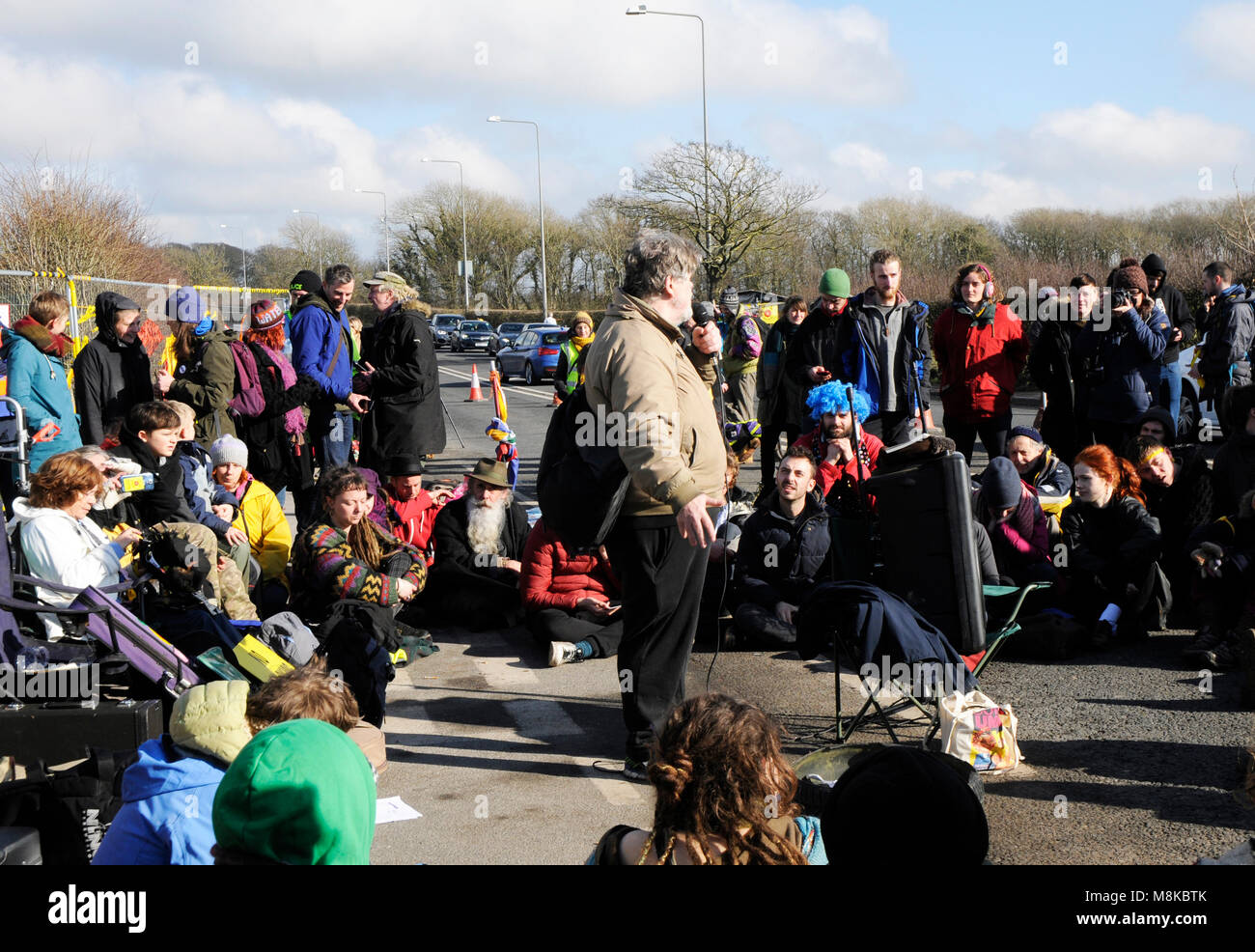 Reclaim the Power protesters outside the Cuadrilla Fracking Site on ...