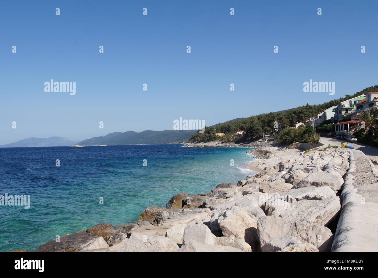 Prigradica beach, Korcula Island - Croatia Stock Photo