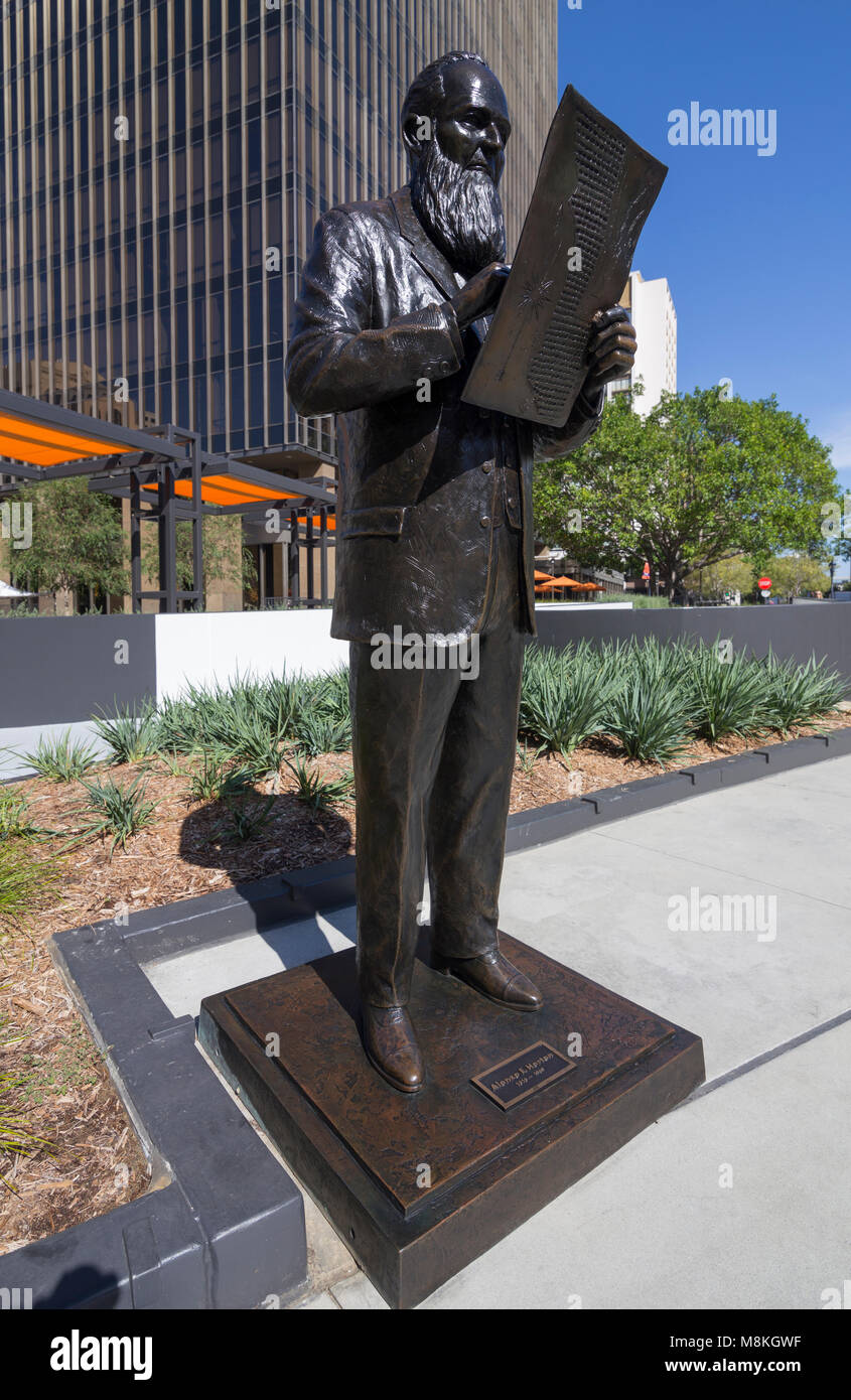 Bronze statue of Alonzo E. Horton on Broadway Circle, San Diego, California, USA Stock Photo