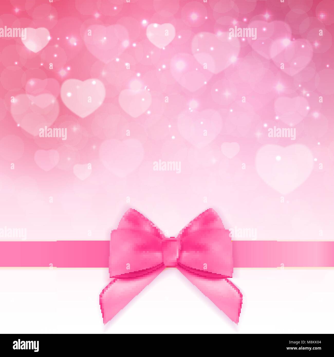 Pink bow Stock Vector Images - Alamy