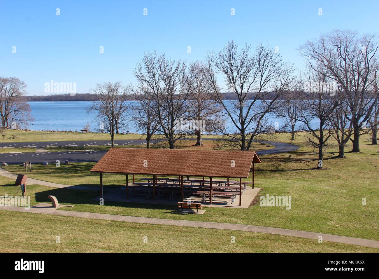 A day at Buck Creek State Park on the lake and the dam on a sunny