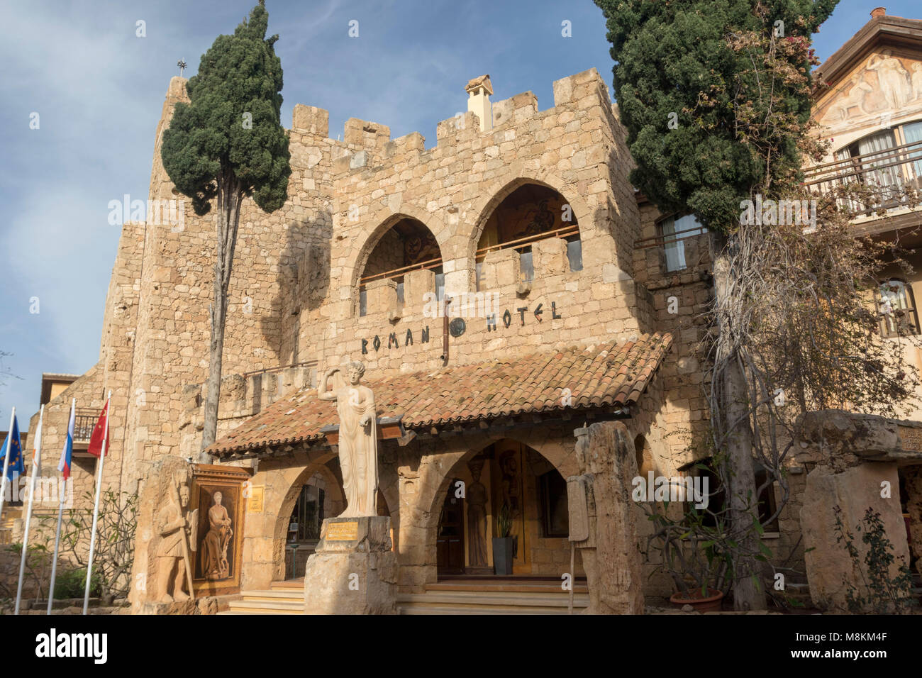 Abstracts of the Roman boutique hotel in the tourist area of