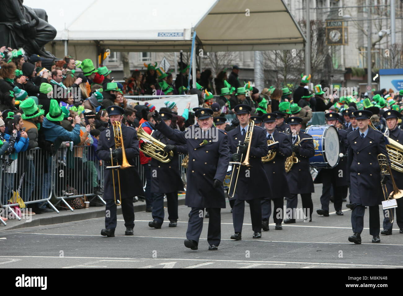 Memebrs of An Garda Siochana during the St Patricks Day Parade in