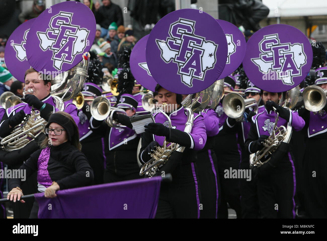 The Lumberjack Marching Band from Stephen F. Austin State University