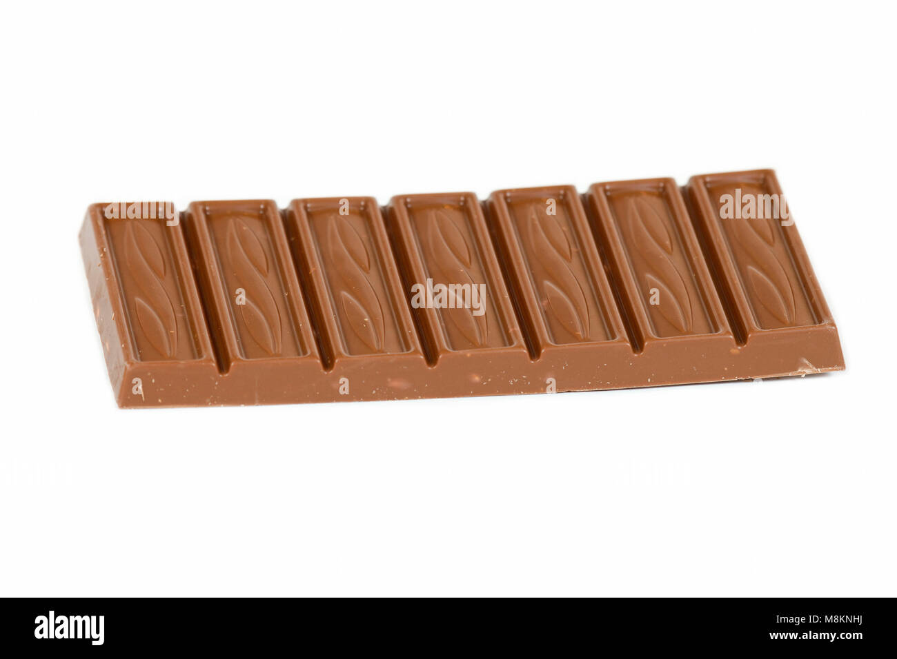 whole bar of Choceur milk almond chocolate on isolated white background