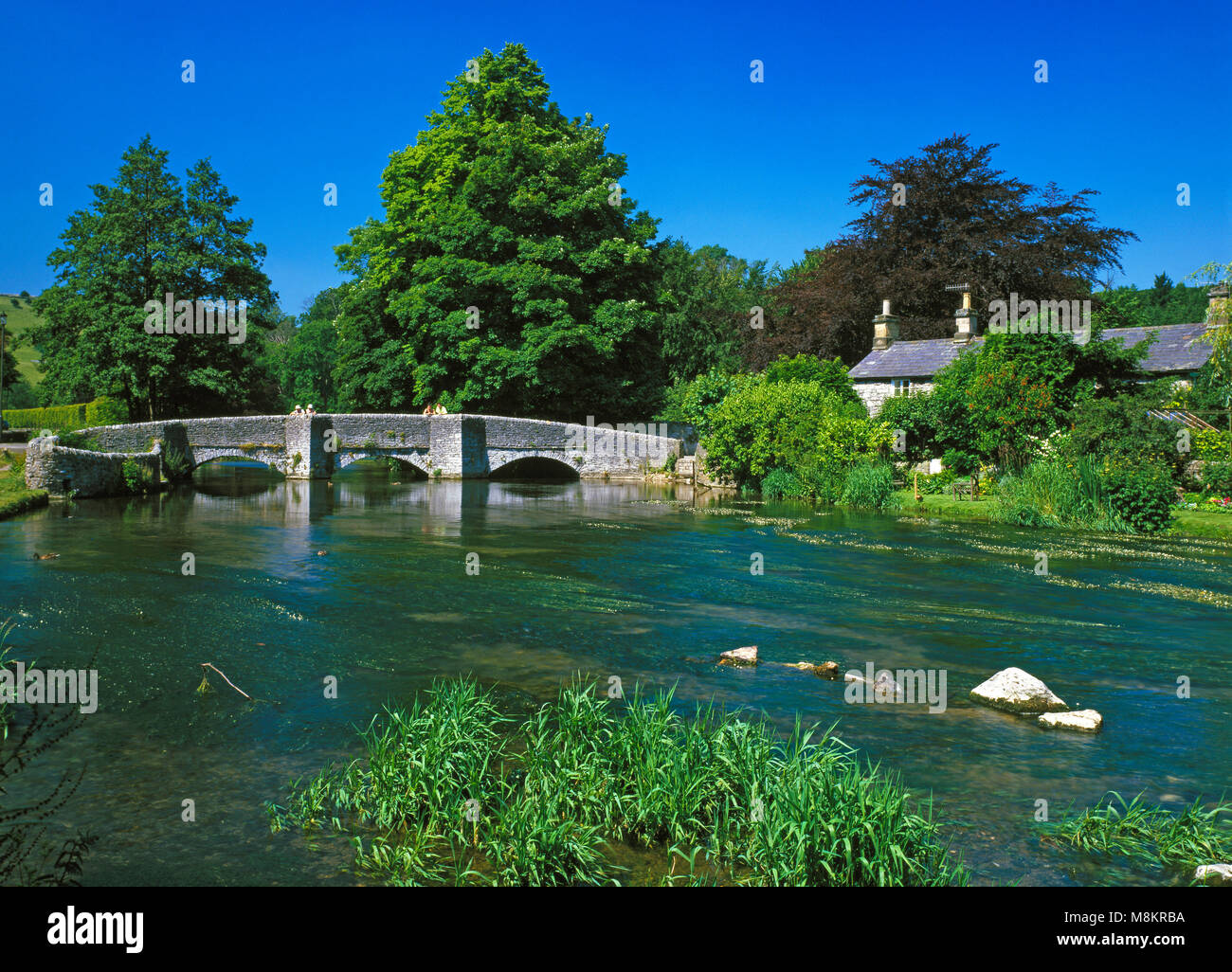 Sheepwash Bridge Ashford in the Water Derbyshire England UK Stock Photo