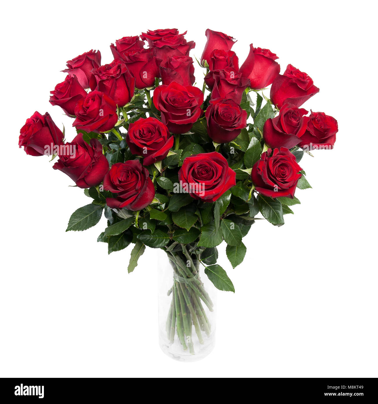 Beautiful Bouquet of red roses at white background isolated Stock Photo ...