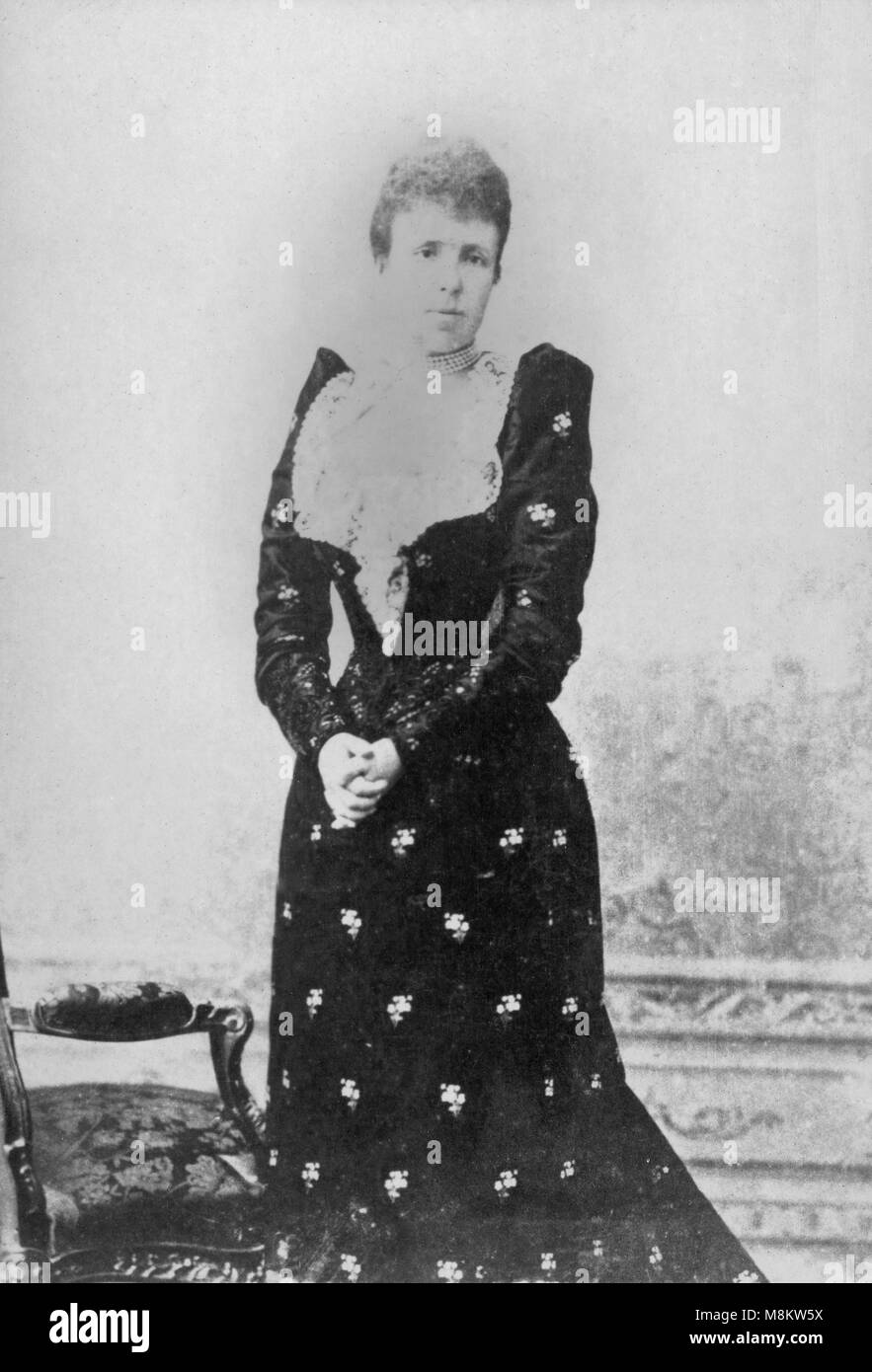 Portrait of Marie Christine Queen Regent of Spain ( 1858 - 1929 )  -  anonymous photography Stock Photo