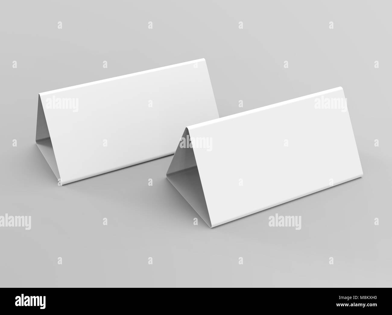 Blank table tent, 3d render table card set mockup for design uses