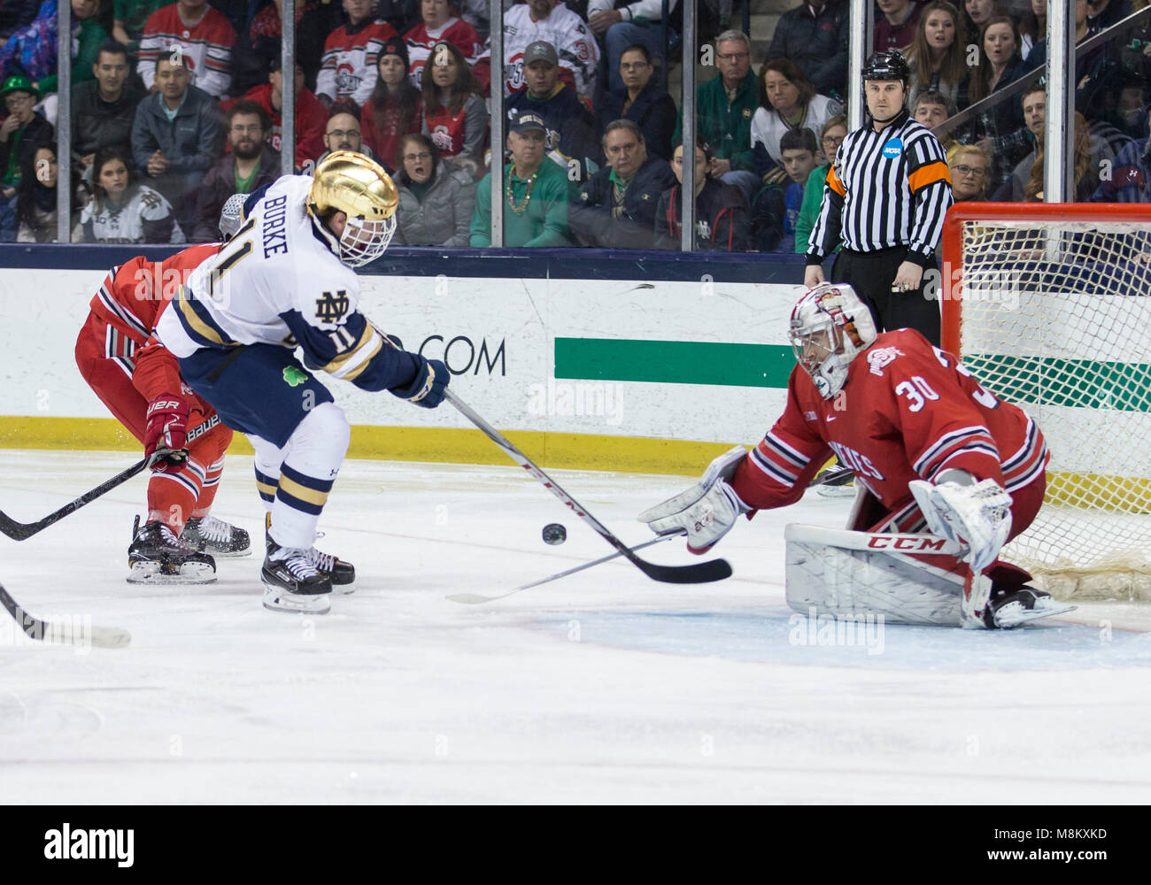 Sean Romeo Rig Overtime. 17th Mar, 2018. Ohio State goaltender Sean Romeo (30) makes ...