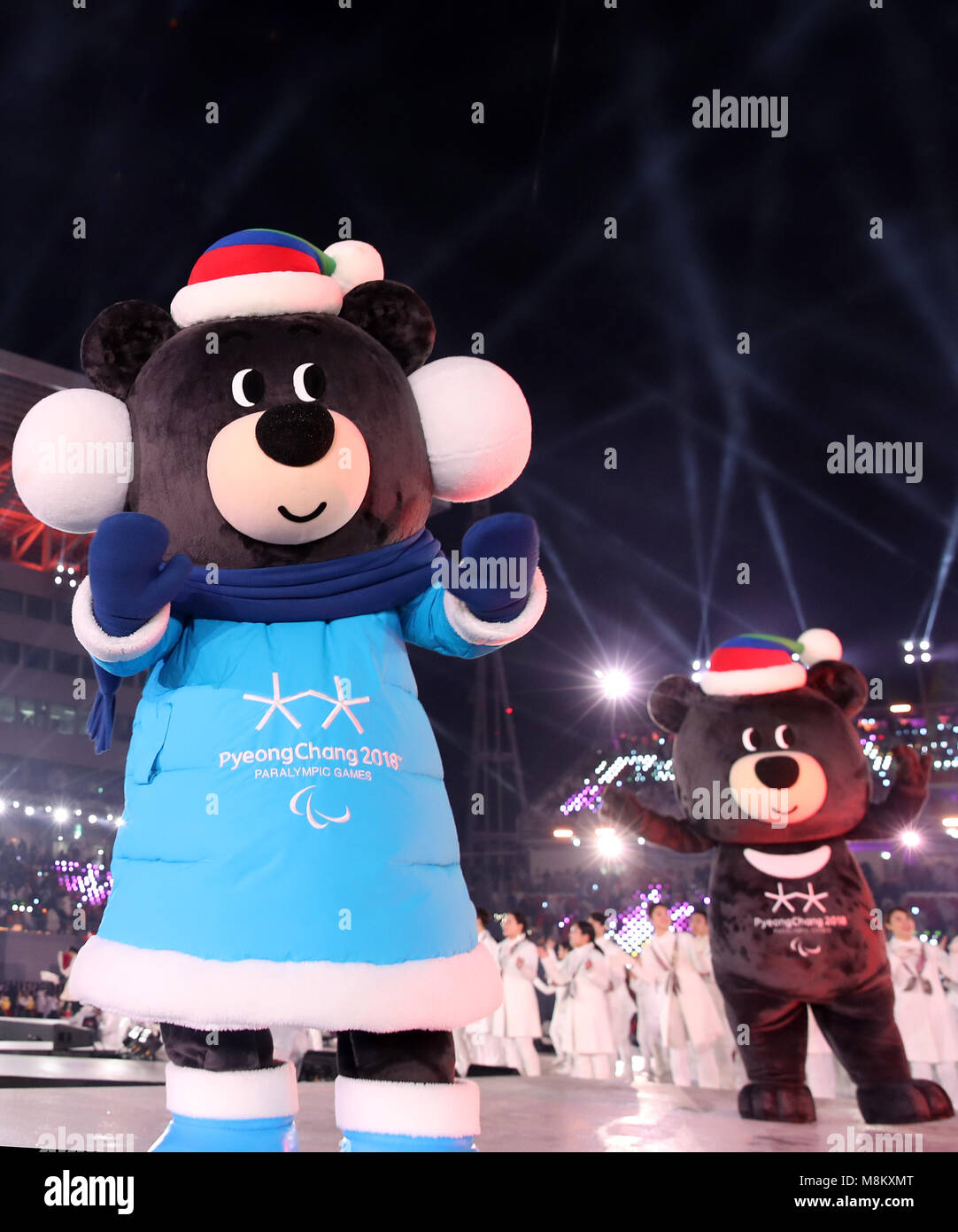18th Mar, 2018. Closing ceremony of PyeongChang Paralympics Bandabis ...