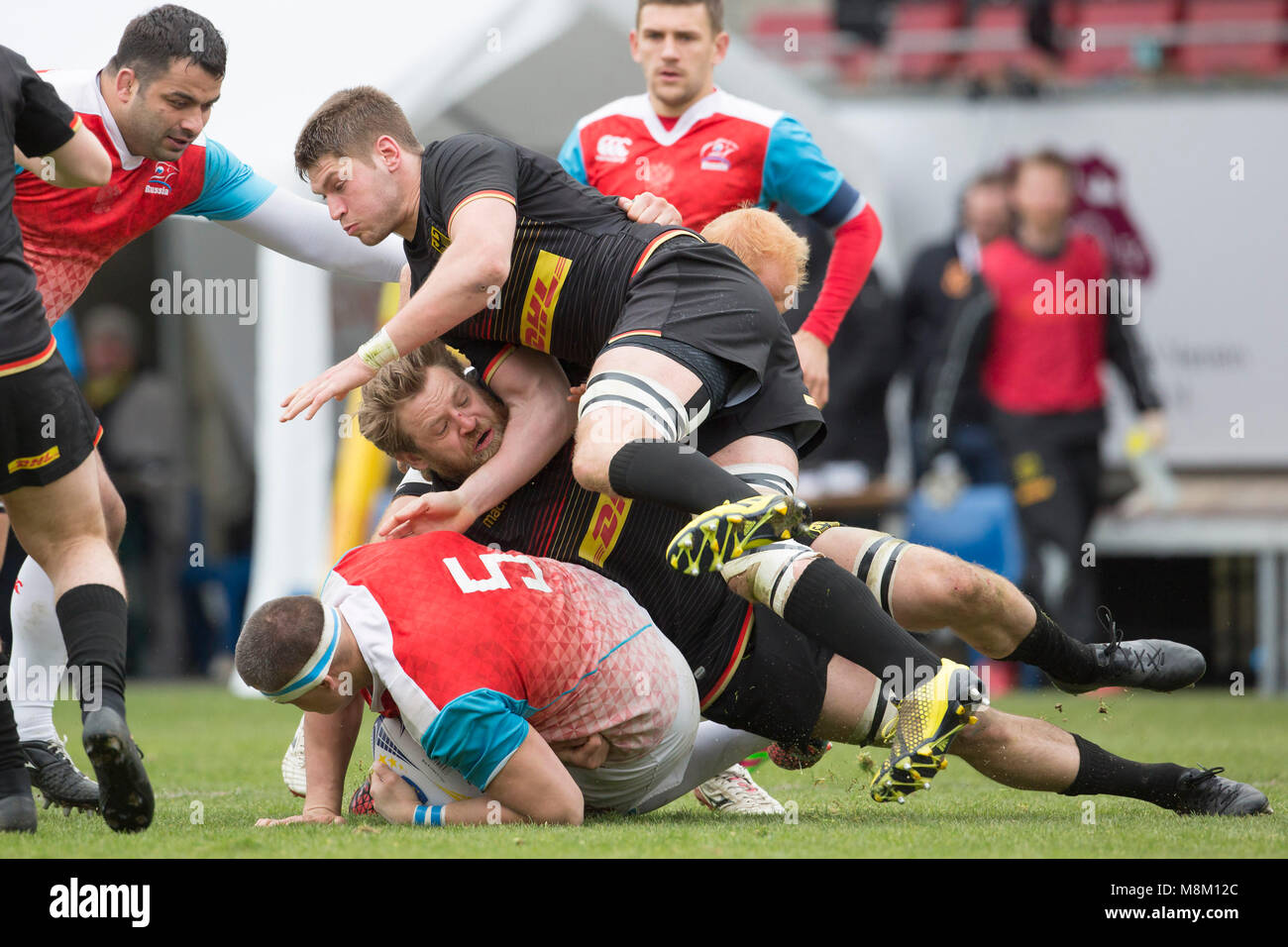 18 March 2018, Germany, Cologne Match 5 of the Rugby Europe