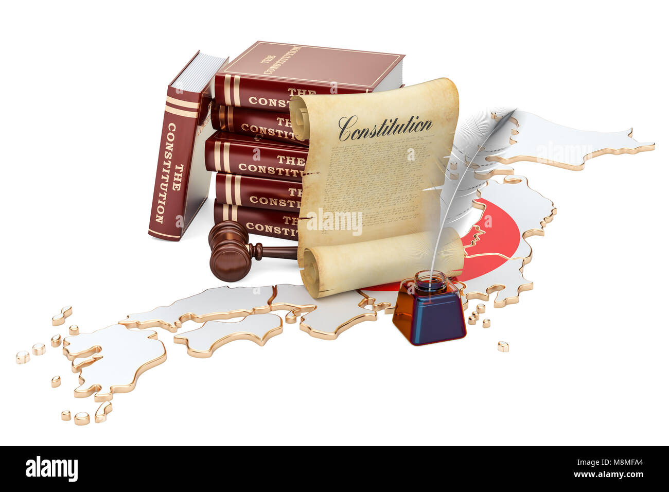 Constitution of Japan concept, 3D rendering Stock Photo