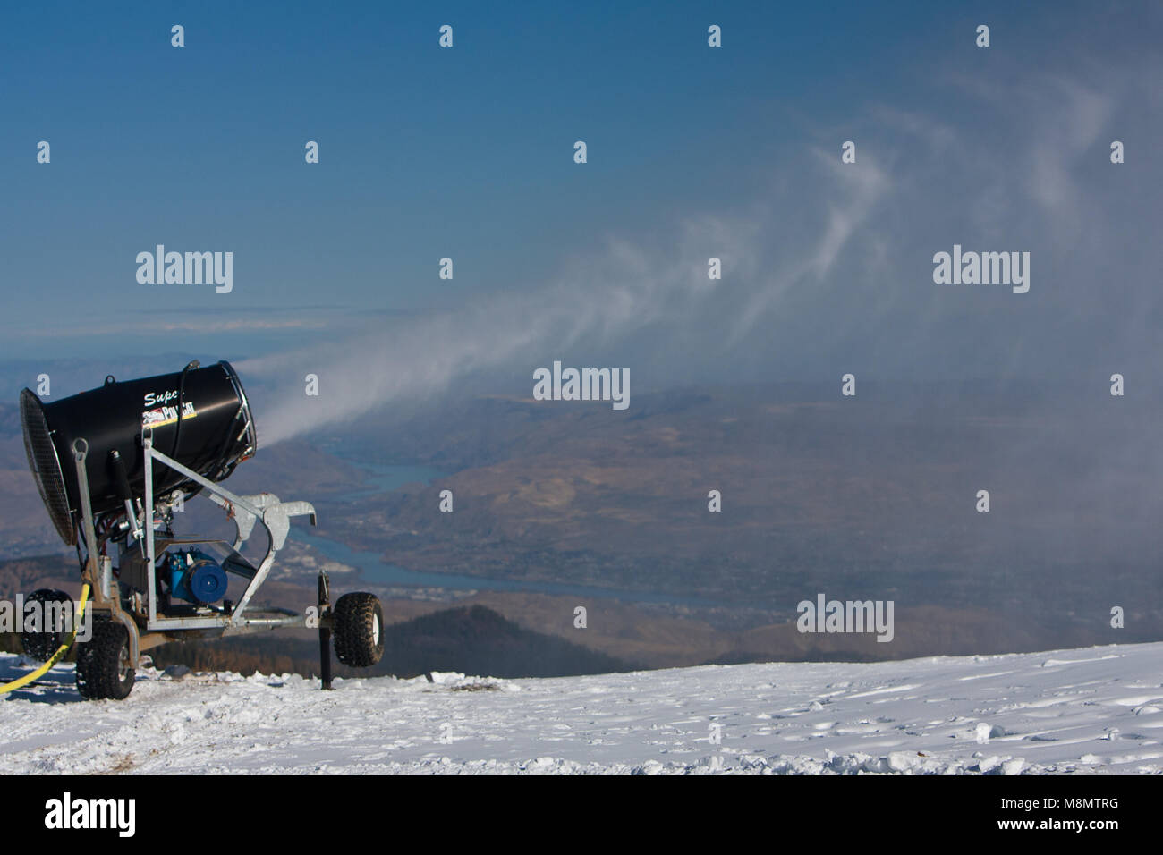 Snow making turbines or snow guns are used to create the best base