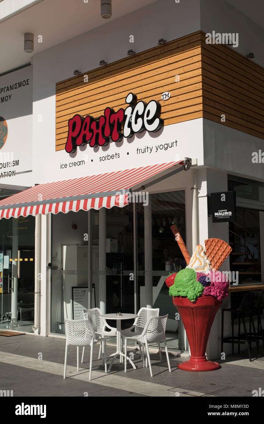 Giant ice cream cone advertising to tourists at the Limassol dock area