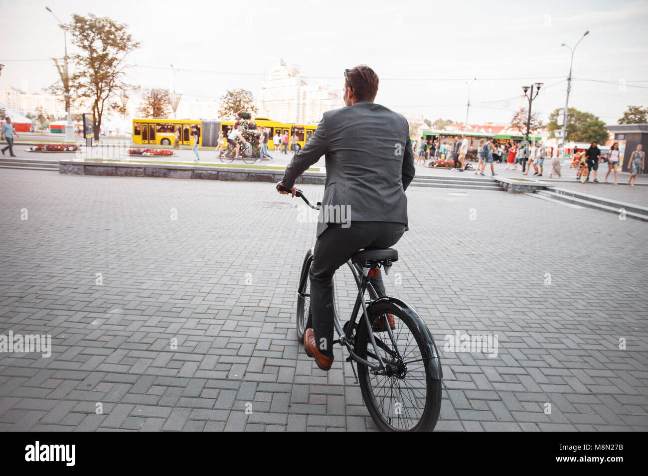 riding bike to work