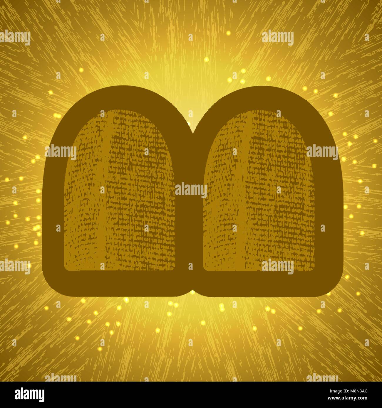 Shavuot. Concept of Judaic holiday. Tablets of the covenant of Moses