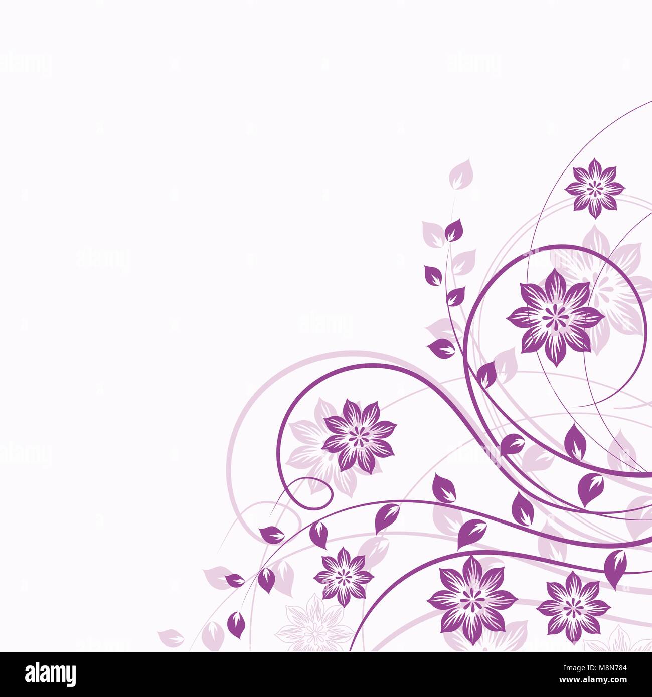 Floral background in violet Stock Vector Image & Art - Alamy