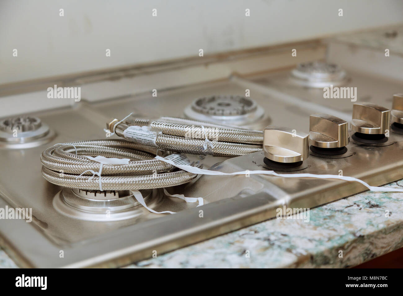 NEW gas stove close up Gas Cooker Installation Gas Appliance Repair in