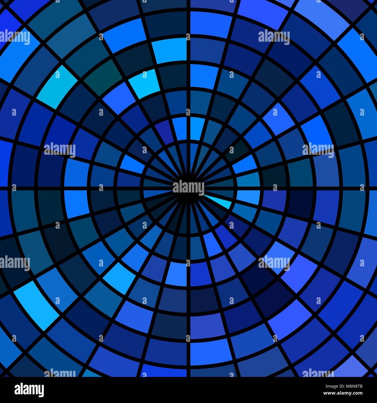 abstract vector stained-glass mosaic background - dark blue Stock ...