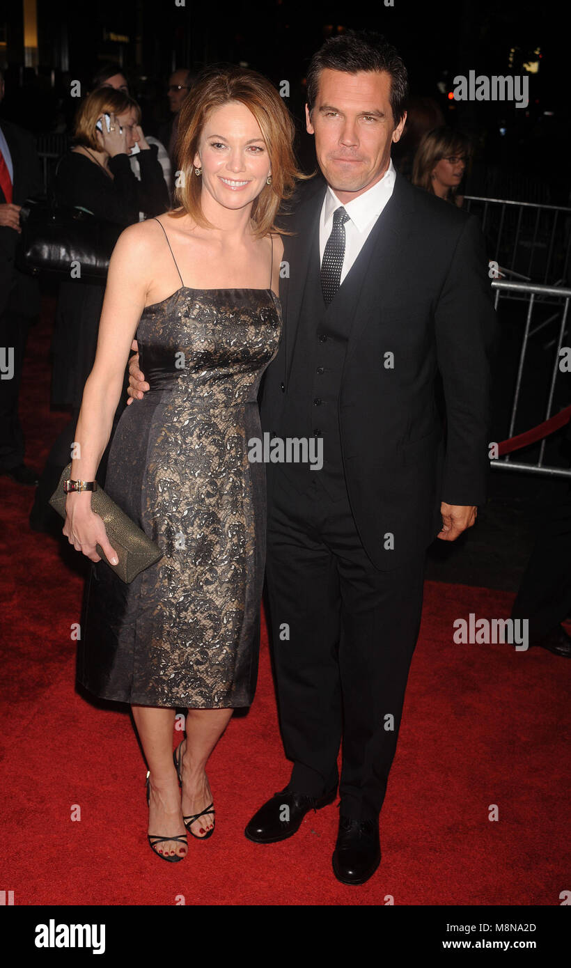 Diane Lane and Josh Brolin at the New York film premiere for 