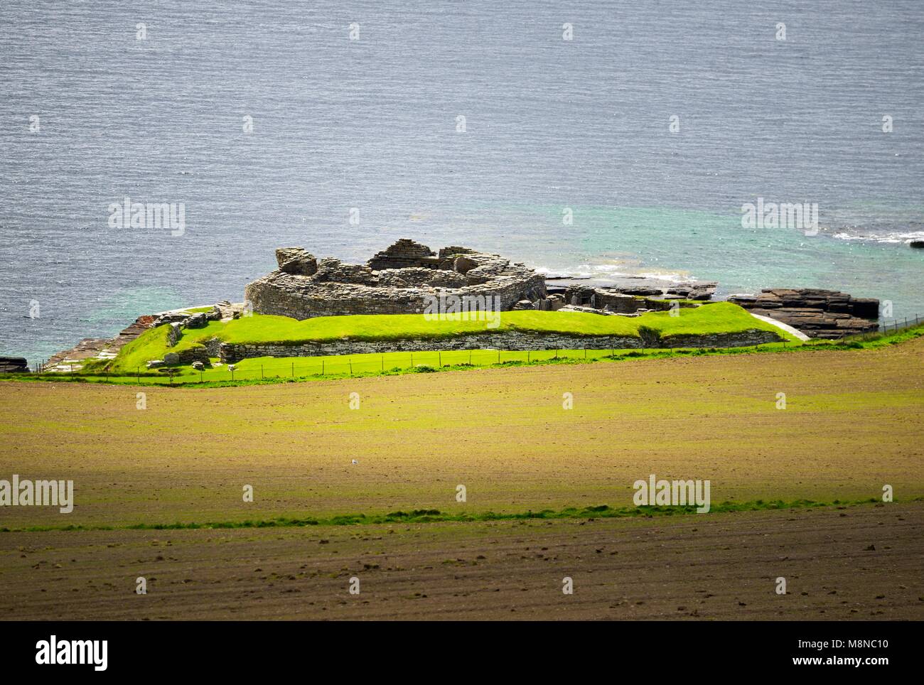 Midhowe Iron Age broch and village archaeological site on island of ...