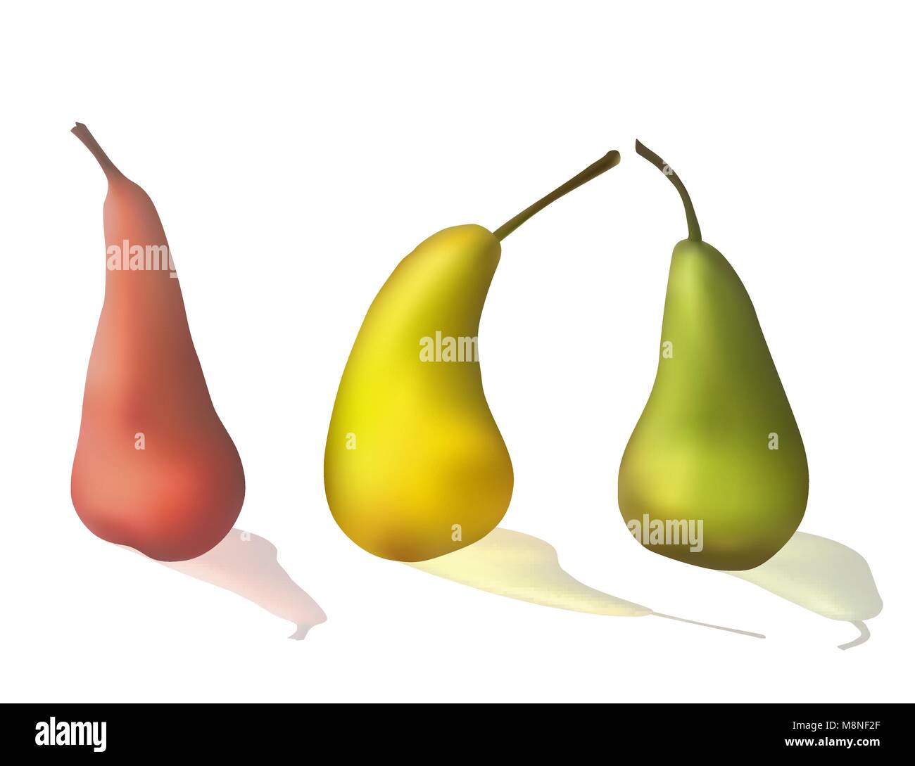 Set of colorful pears Stock Vector Image & Art - Alamy
