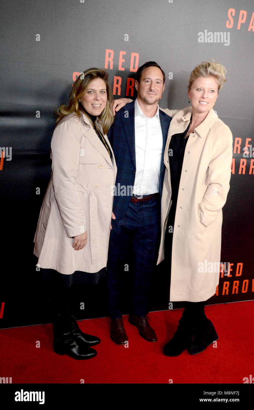 Special screening of 'Red Sparrow' at The Newseum in Washington, DC.  Featuring: Kira Goldberg, David Ready, Jenno Topping Where: Washington, D.C., United States When: 15 Feb 2018 Credit: WENN.com Stock Photo