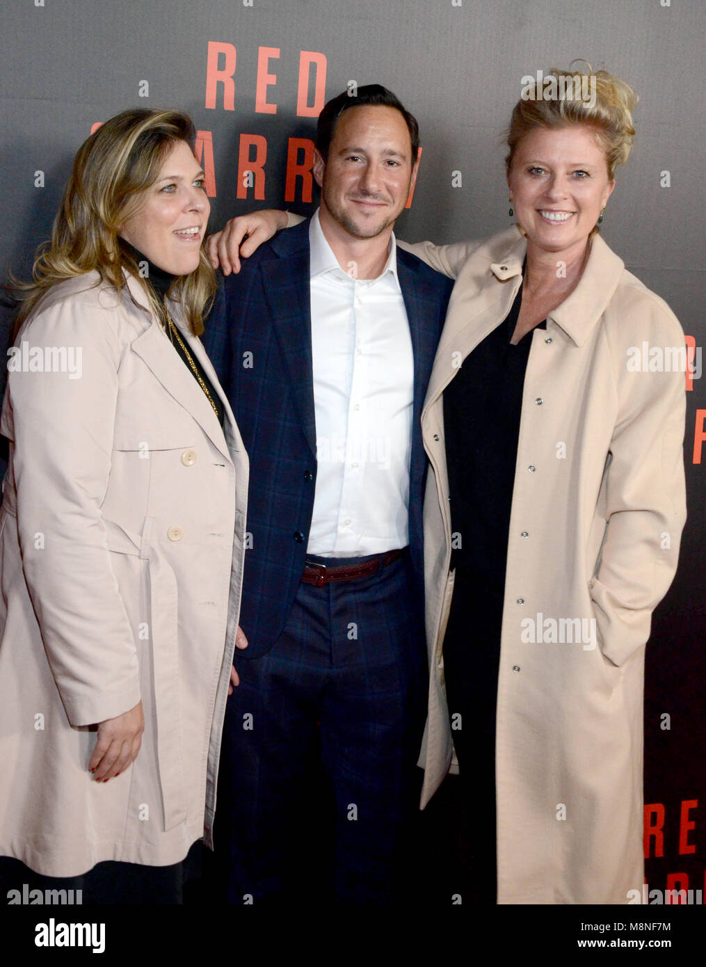 Special screening of 'Red Sparrow' at The Newseum in Washington, DC.  Featuring: Kira Goldberg, David Ready, Jenno Topping Where: Washington, D.C., United States When: 15 Feb 2018 Credit: WENN.com Stock Photo
