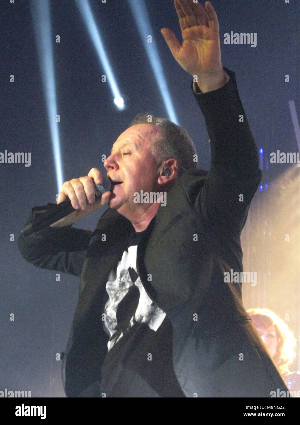 Simple Minds performing live at the Roundhouse in London Featuring: Jim