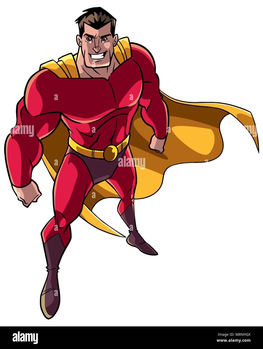 Superhero From Above Stock Vector