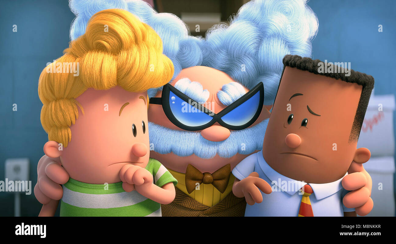 Captain Underpants: The First Epic Movie is a 2017 American  computer-animated superhero comedy film based on the children's novel  series of the same name by Dav Pilkey. This photograph is for editorial