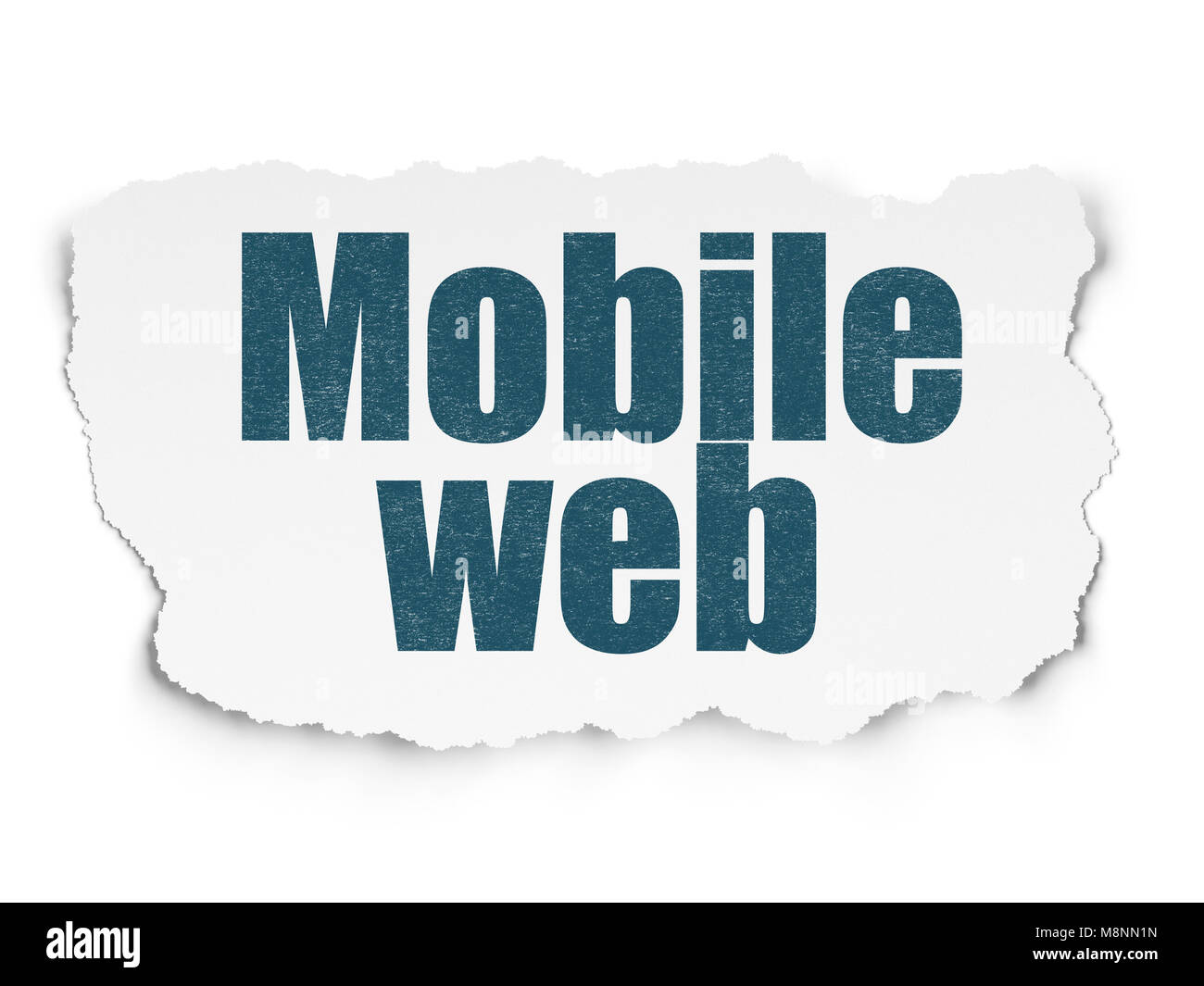Web development concept: Mobile Web on Torn Paper background Stock Photo