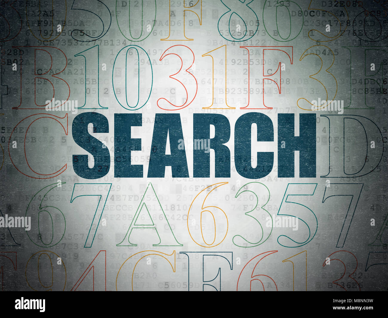 Search Data Background Web design concept: Search on Digital Data Paper background Stock Photo ...